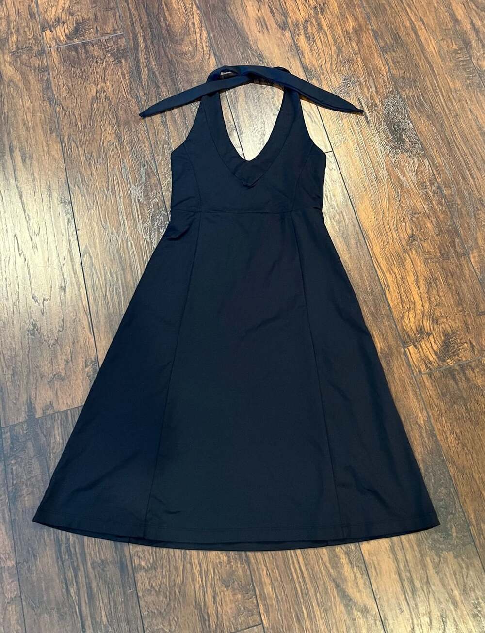Patagonia Women's Morning Glory Halter Fit & Flare Dress Size S Black